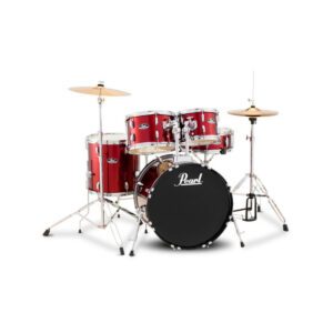 Pearl RS525SC/C #91 Batería Acústica Completa con Asiento, Pedal y Platillos - Wine Red