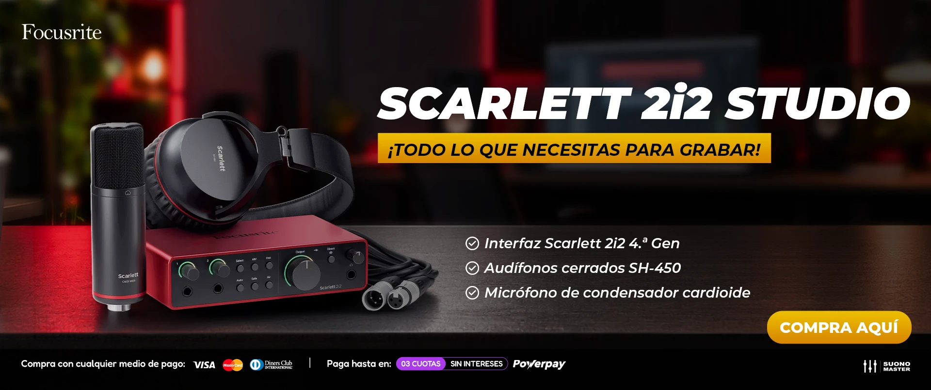 Focusrite Scarlett 2i2 Studio